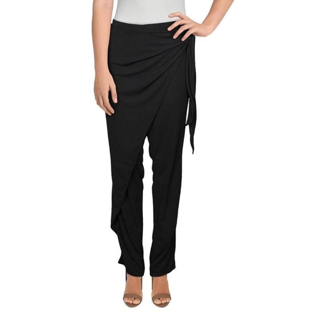 Polo Ralph Lauren Women's Black Wrap Apron Pants Plus Petite Size 3XP